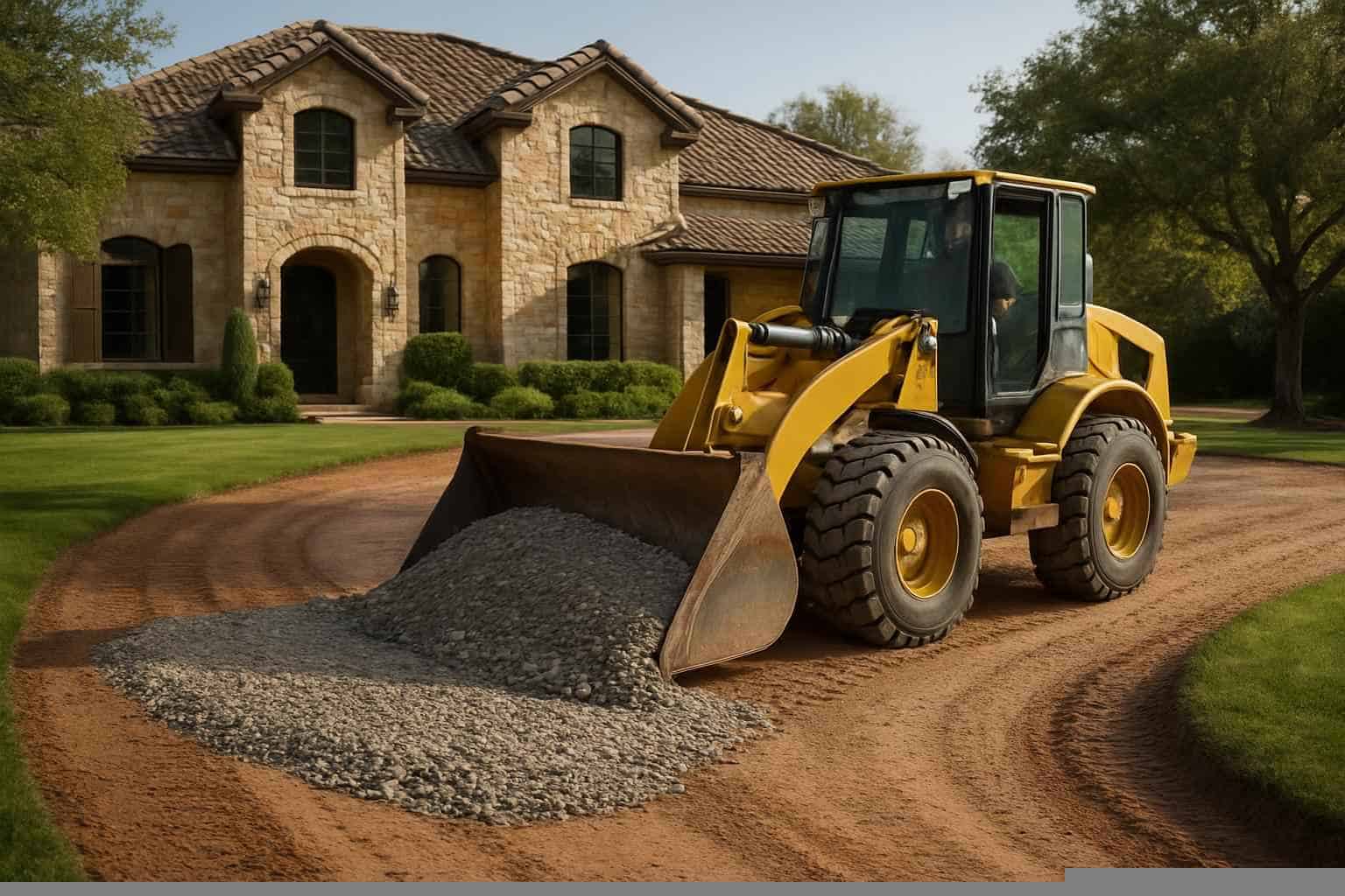 Driveway Base Prep in Marble Falls Texas