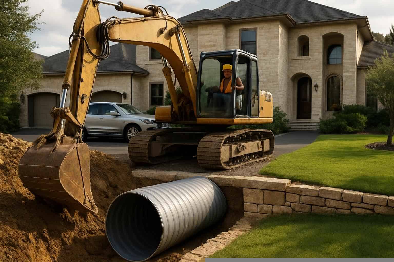 Driveway Culvert Replacement In Marble Falls Texas