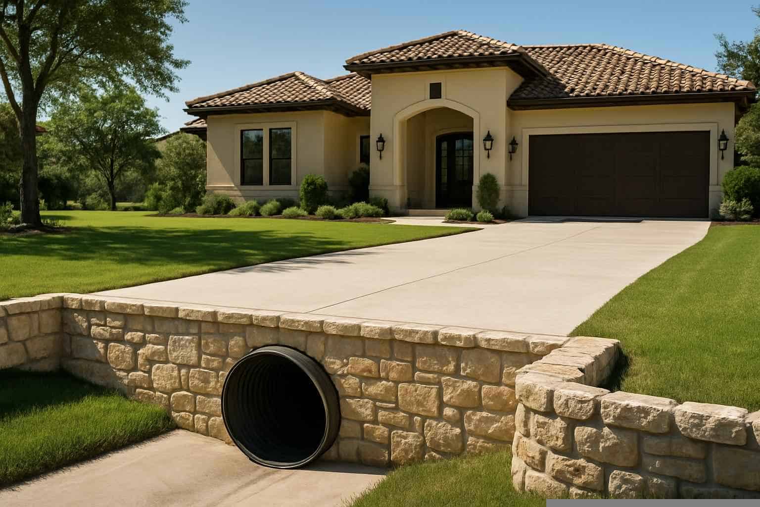 Drainage Solutions In Cottonwood Shores Texas 2 Driveway Culverts In Cottonwood Shores Texas