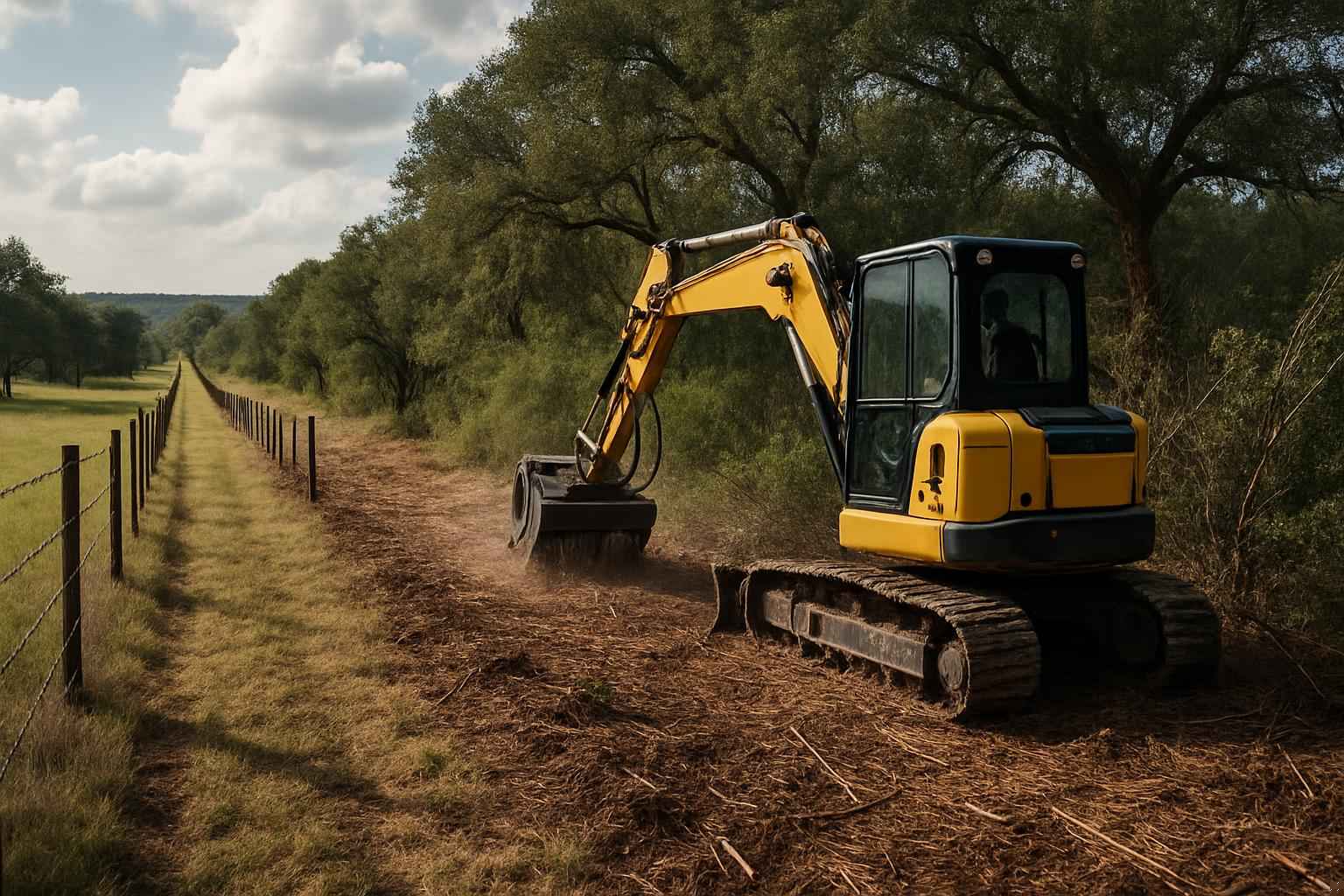 Fence Line Clearing in Burnet Texas