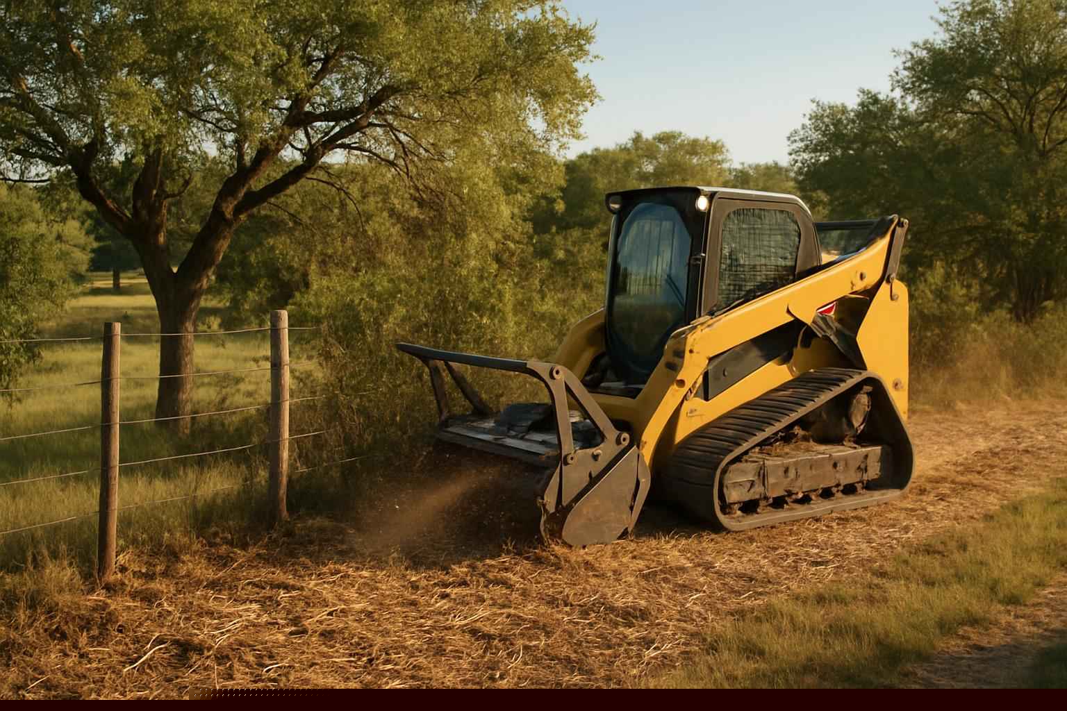 Fence Line Clearing in Medina Texas