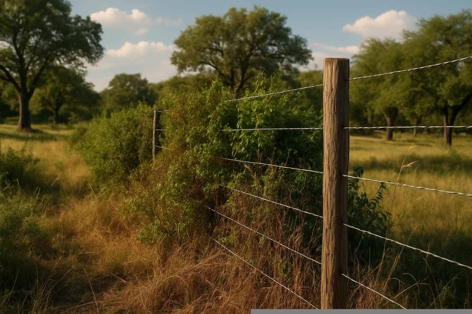Underbrush Removal In Cottonwood Shores Texas 5 Fence Line Underbrush In Cottonwood Shores Texas