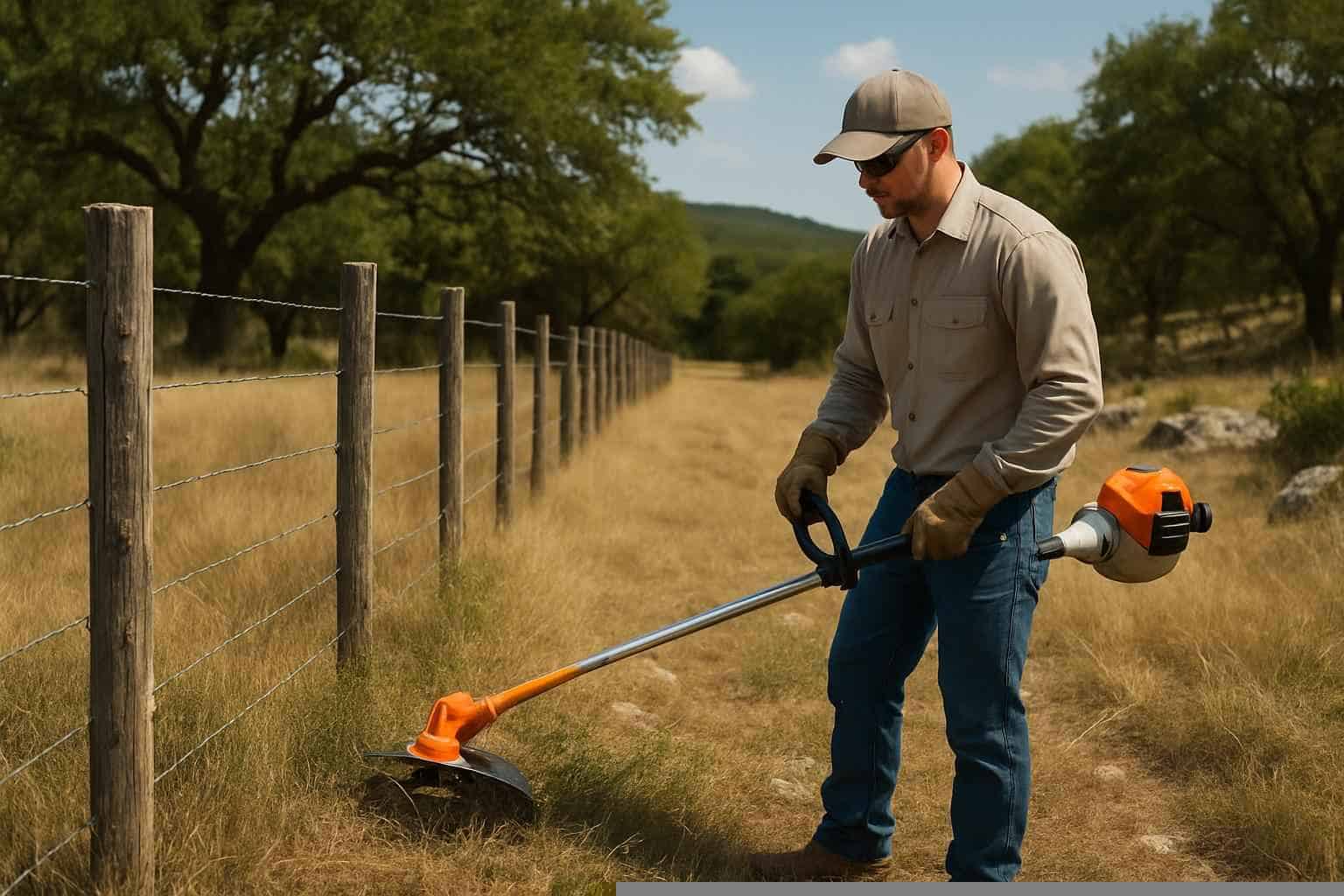 Fence Row Maintenance in Fischer Texas