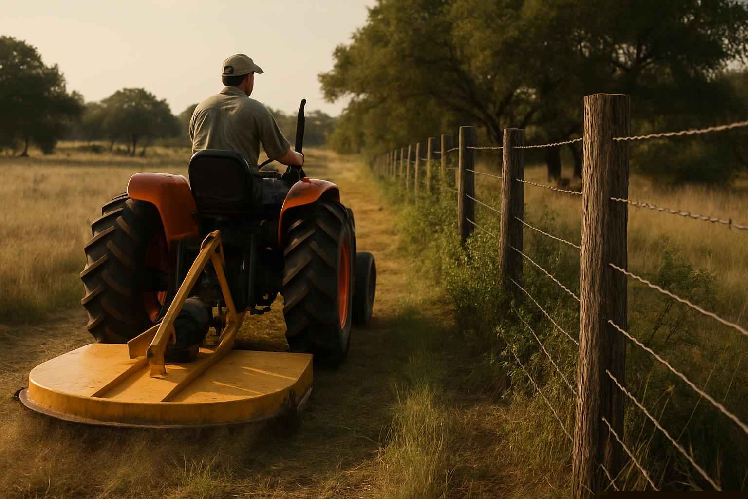 Fence Row Maintenance in Medina Texas