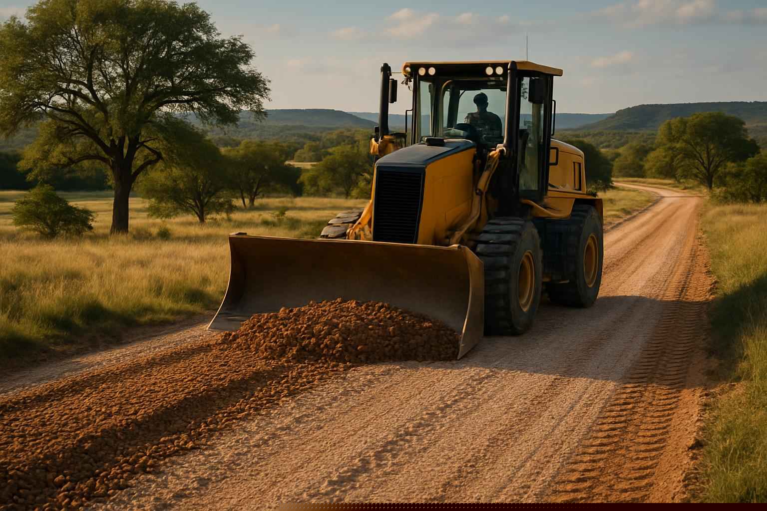Gravel Road Building in Medina Texas