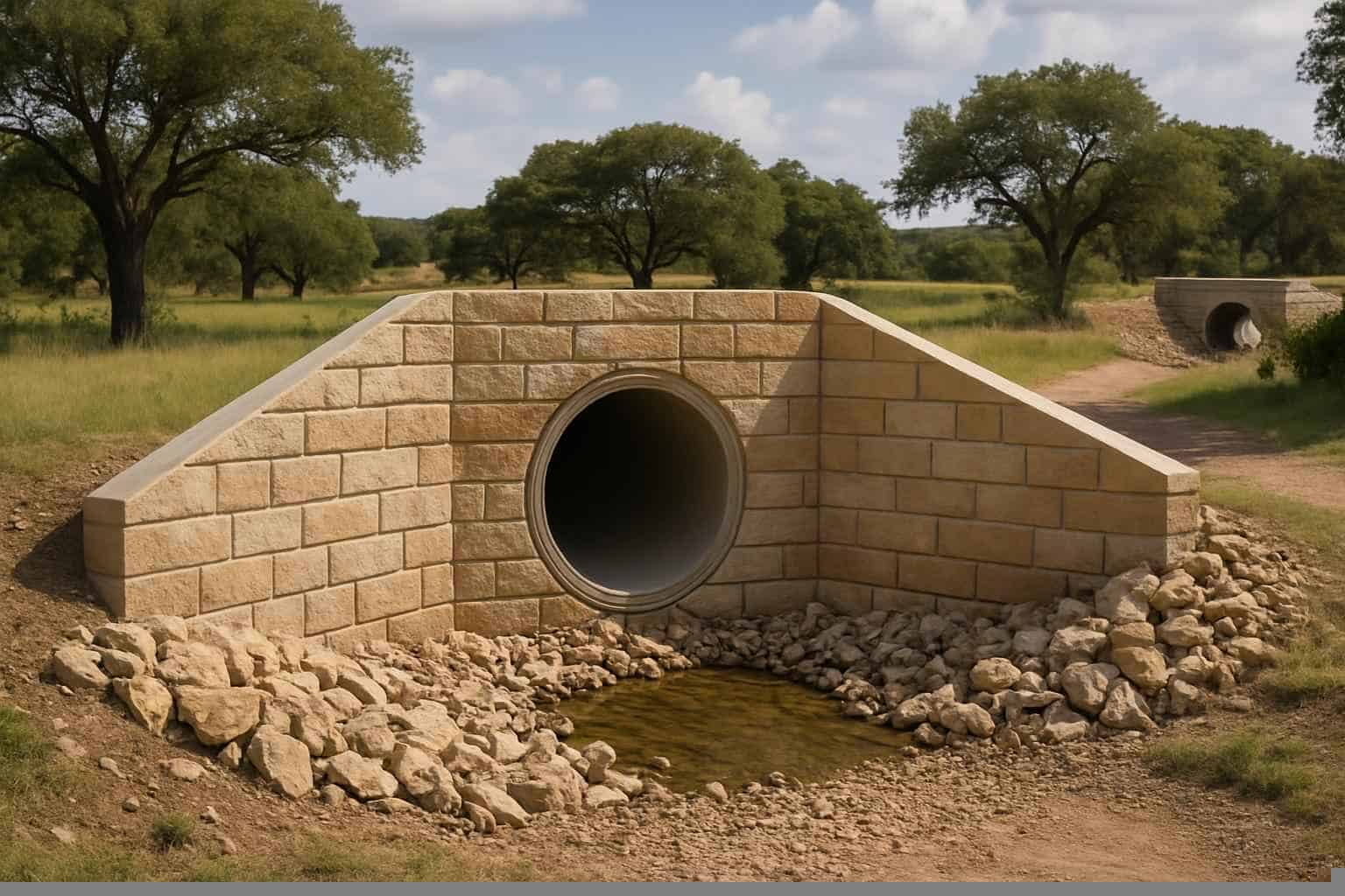 Culvert Installation In Burnet Texas 4 Headwalls and End Sections in Burnet Texas