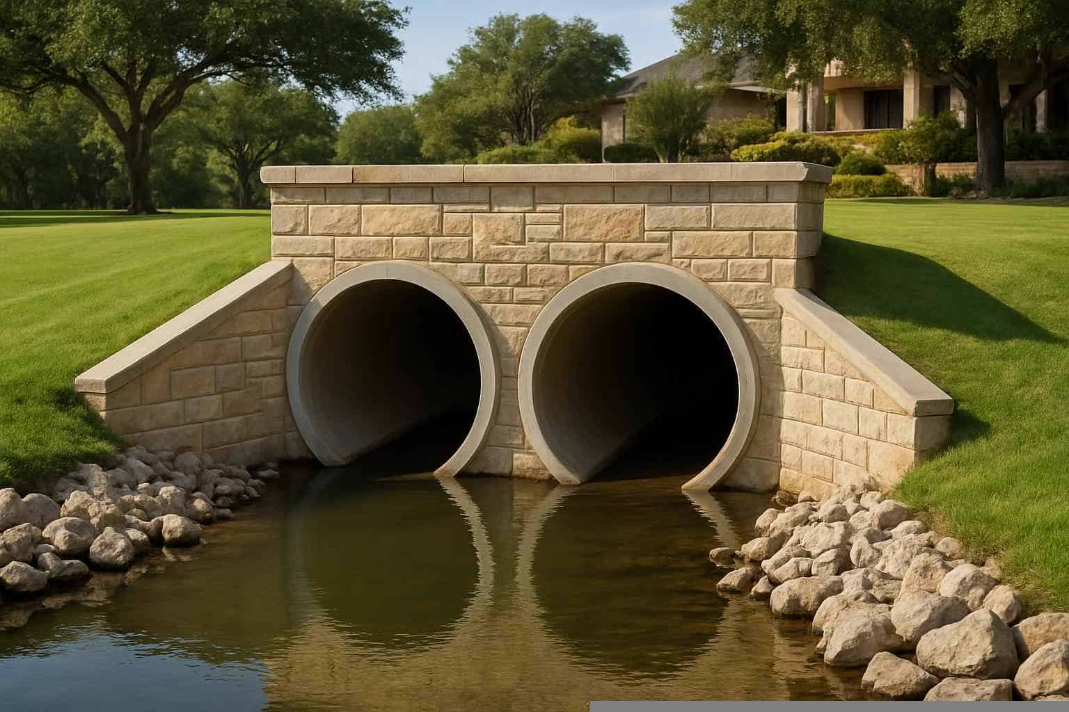 Culvert Installation In Cottonwood Shores Texas 4 Headwalls And End Sections In Cottonwood Shores Texas