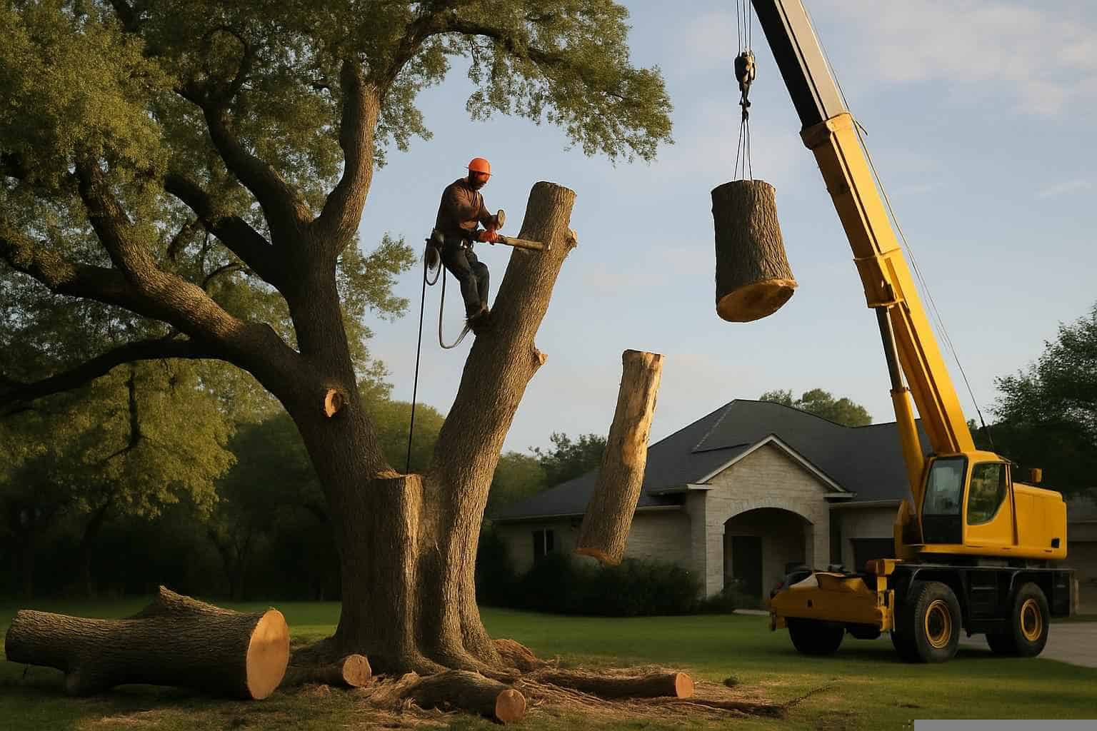 Large Tree Removal in Fischer Texas