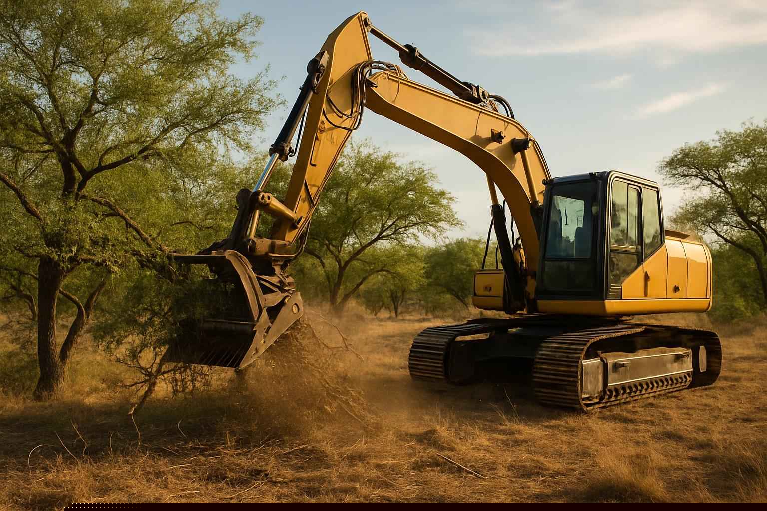 Mesquite Brush Clearing in Medina Texas