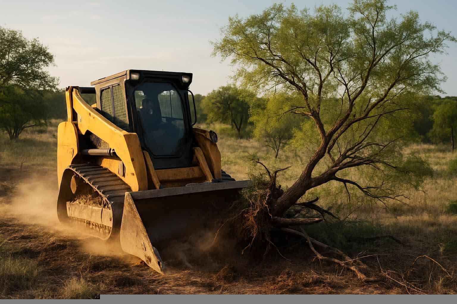 Mesquite Grubbing in Fischer Texas