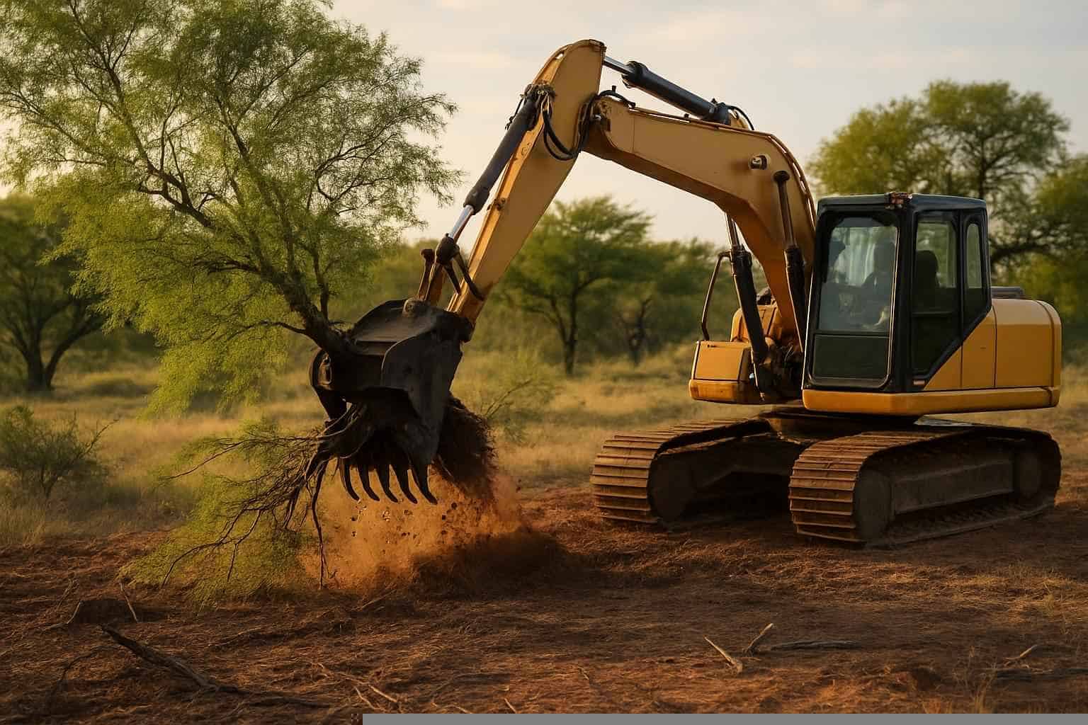 Mesquite Grubbing in Marble Falls Texas