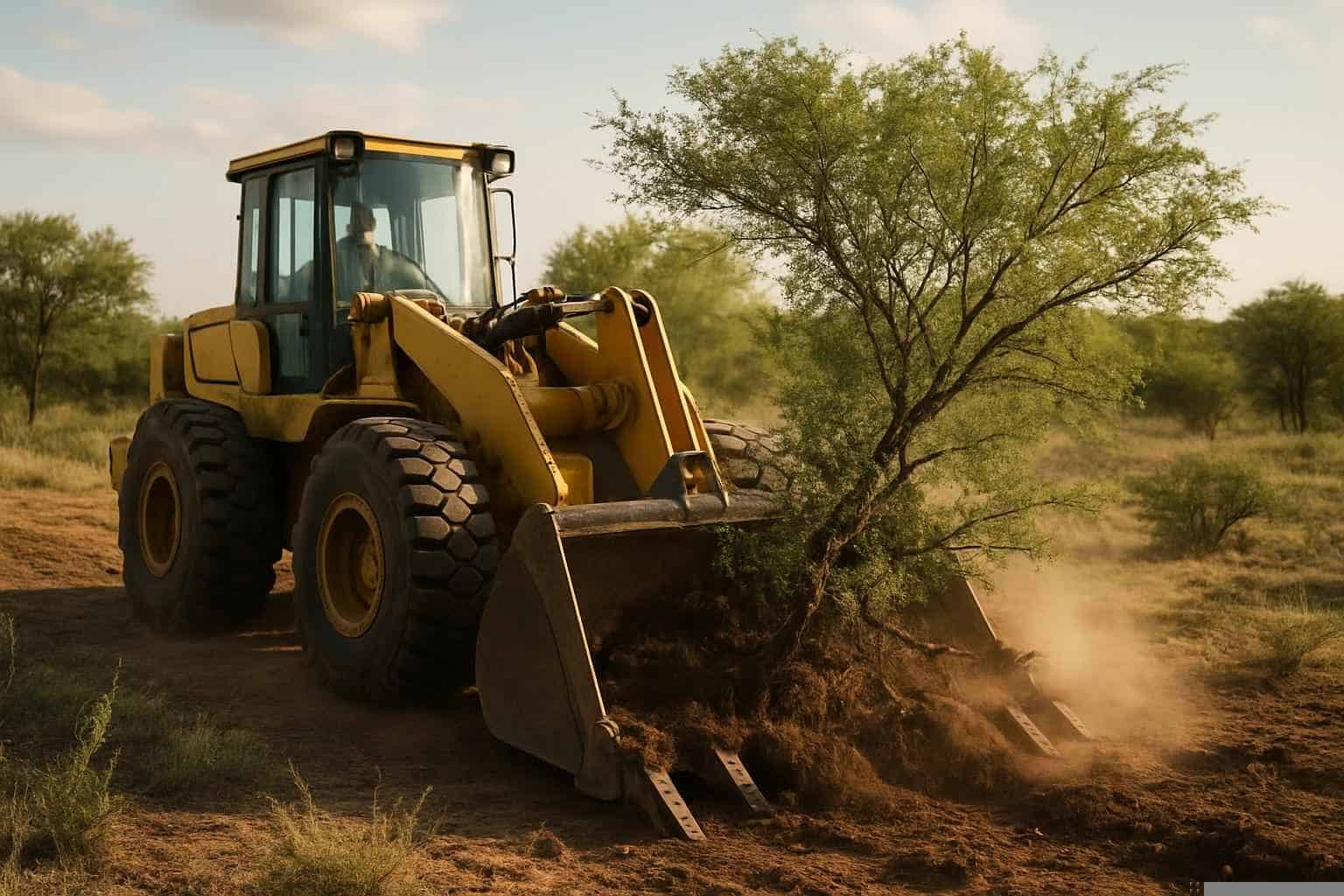 Mesquite Grubbing in Medina Texas