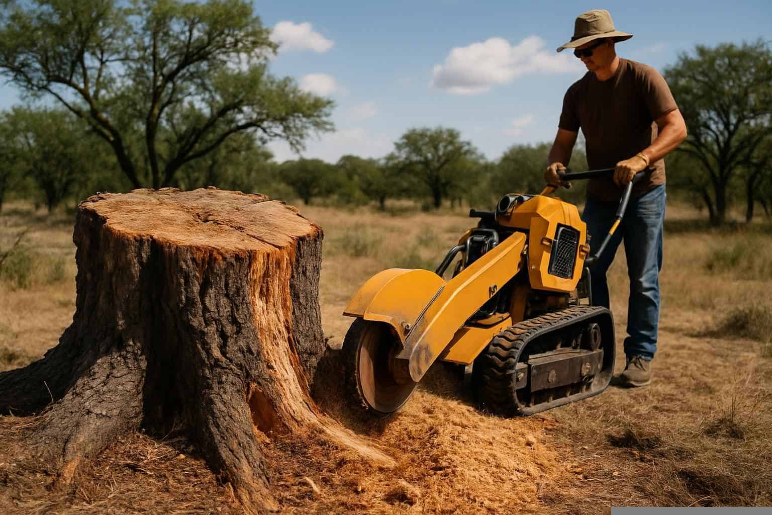 Mesquite Stump Removal in Burnet Texas