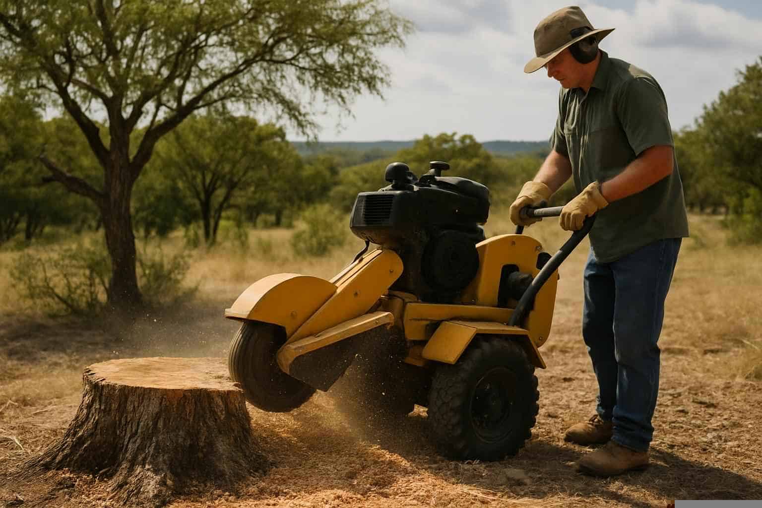 Mesquite Stump Removal in Fischer Texas