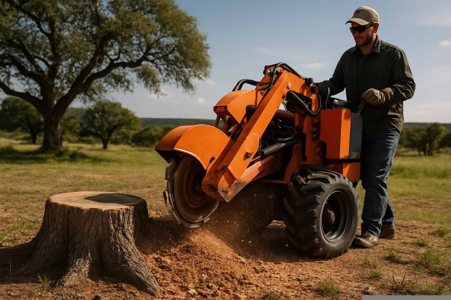 Mesquite Stump Removal in Marble Falls Texas