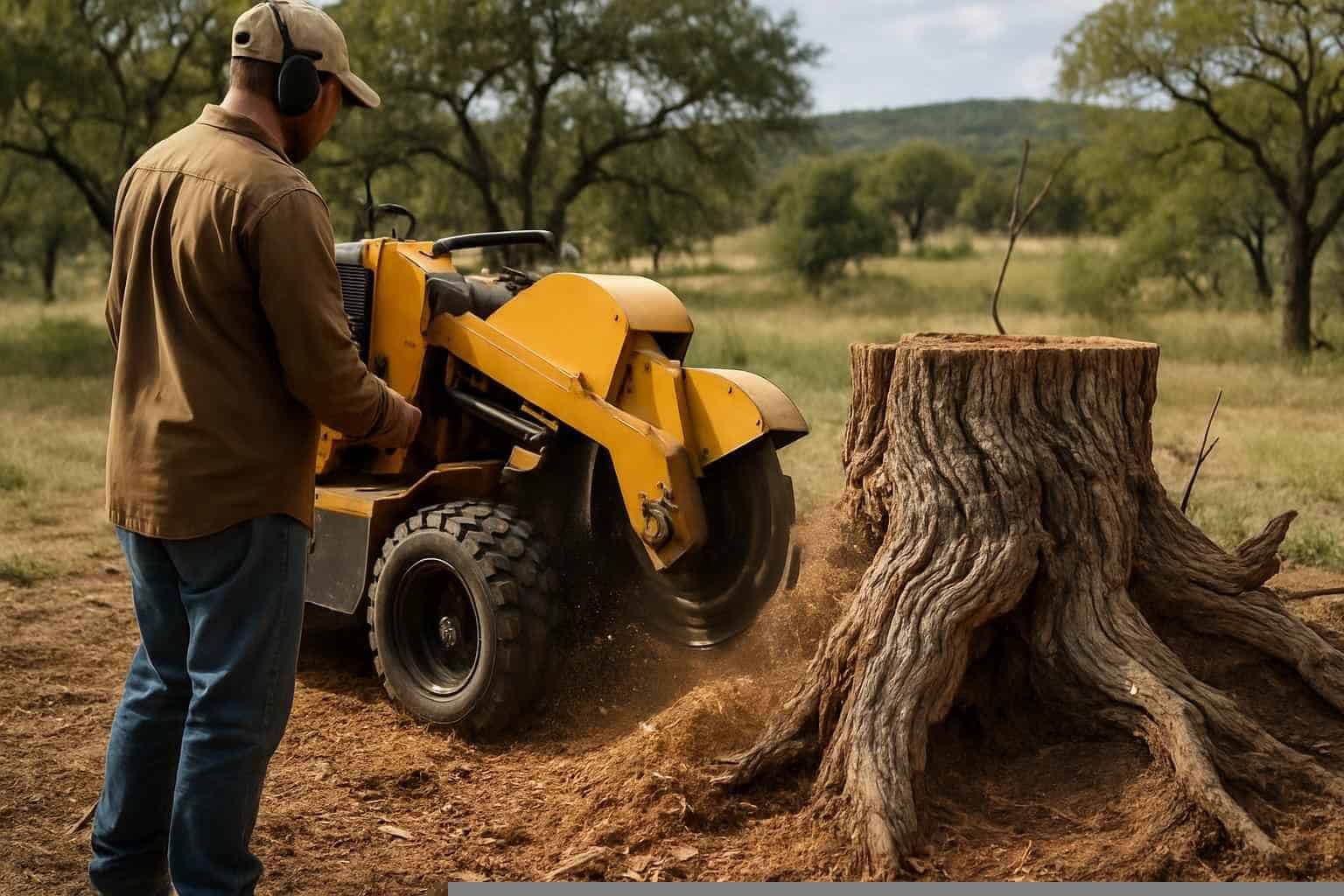 Stump Grinding In Pipe Creek Texas 4 Mesquite Stump Removal in Pipe Creek Texas