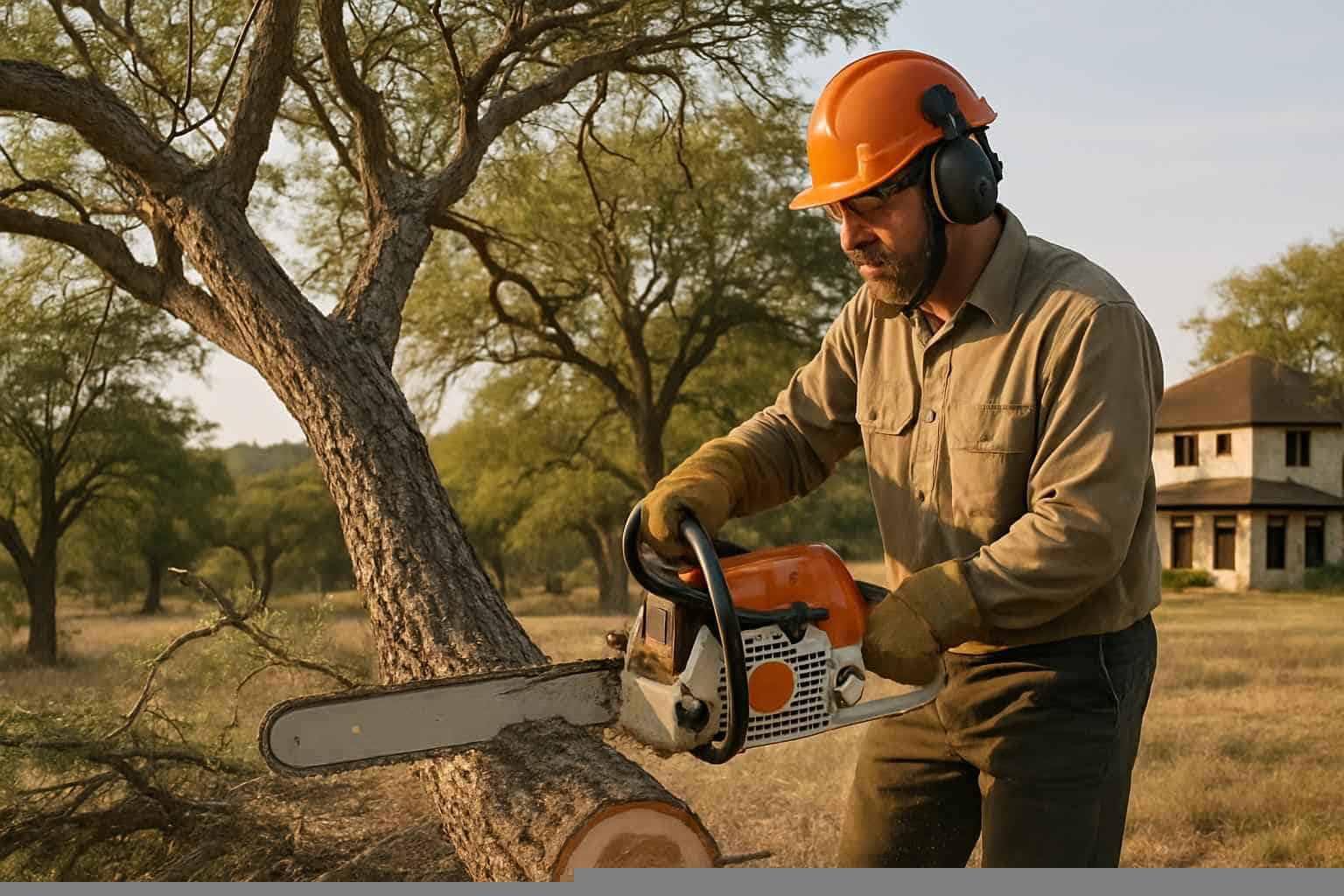 Mesquite Tree Removal in Fischer Texas