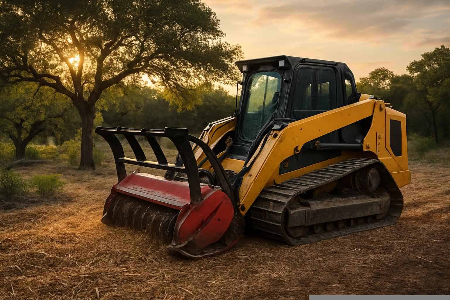 Mulching for Lot Prep in Marble Falls Texas