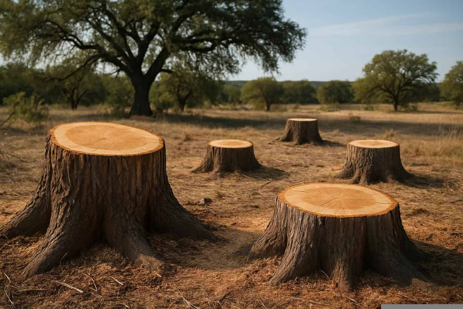 Stump Grinding In Pontotoc Texas 6 Multiple Stumps Same Day in Pontotoc Texas