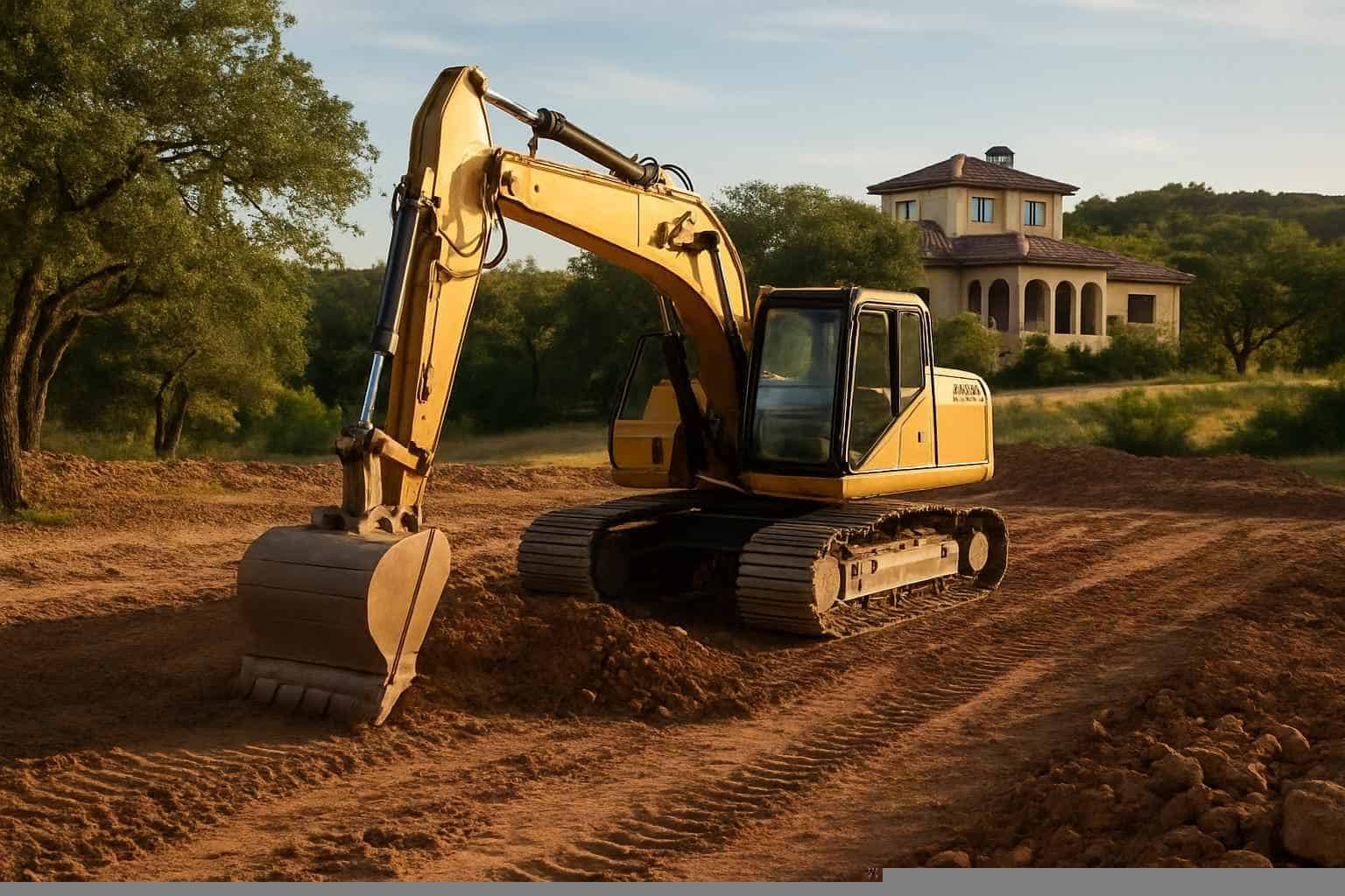New Construction Lot Prep In Marble Falls Texas