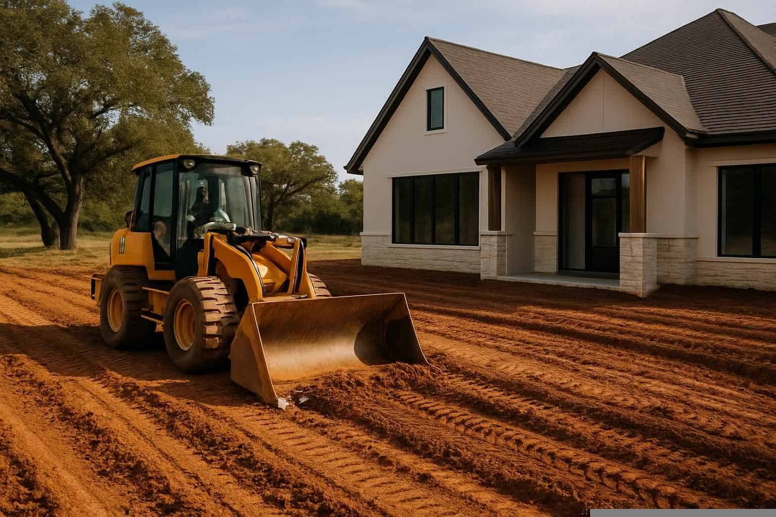New Construction Lot Prep In Pontotoc Texas