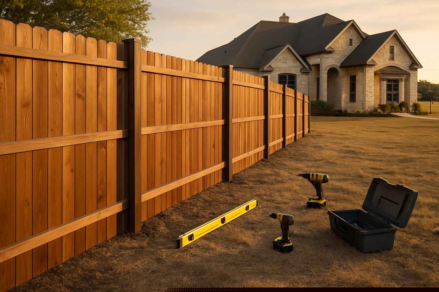 New Fence Installation Prep in Medina Texas