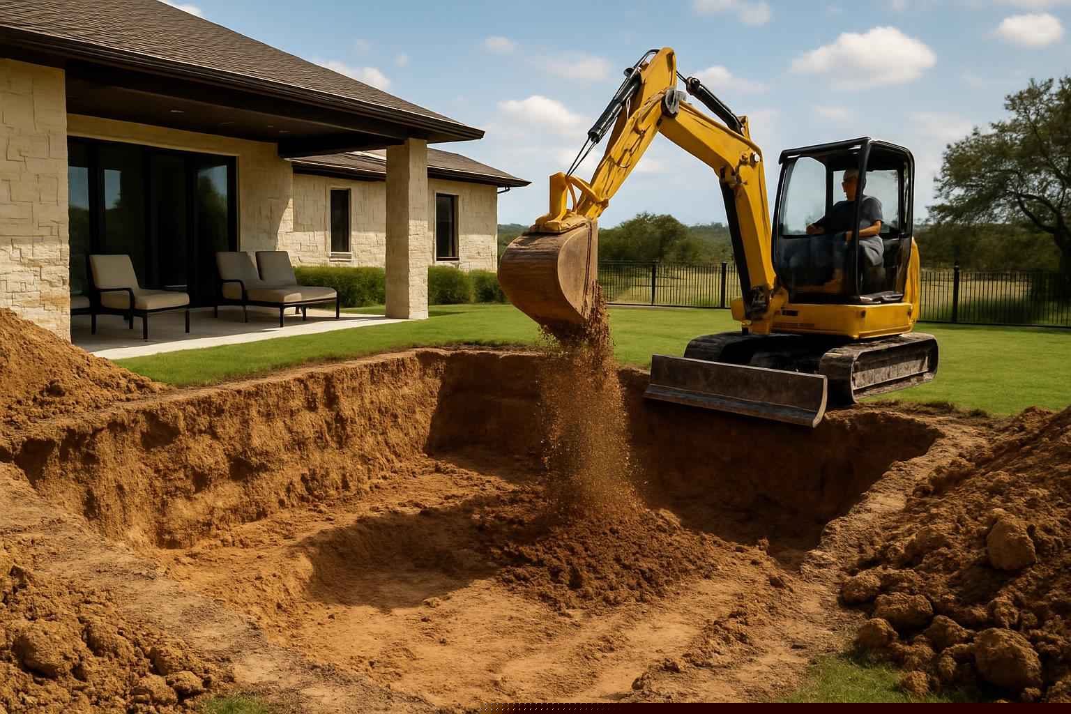 Pool Excavation In Burnet Texas 1 New Pool Dig in Burnet Texas