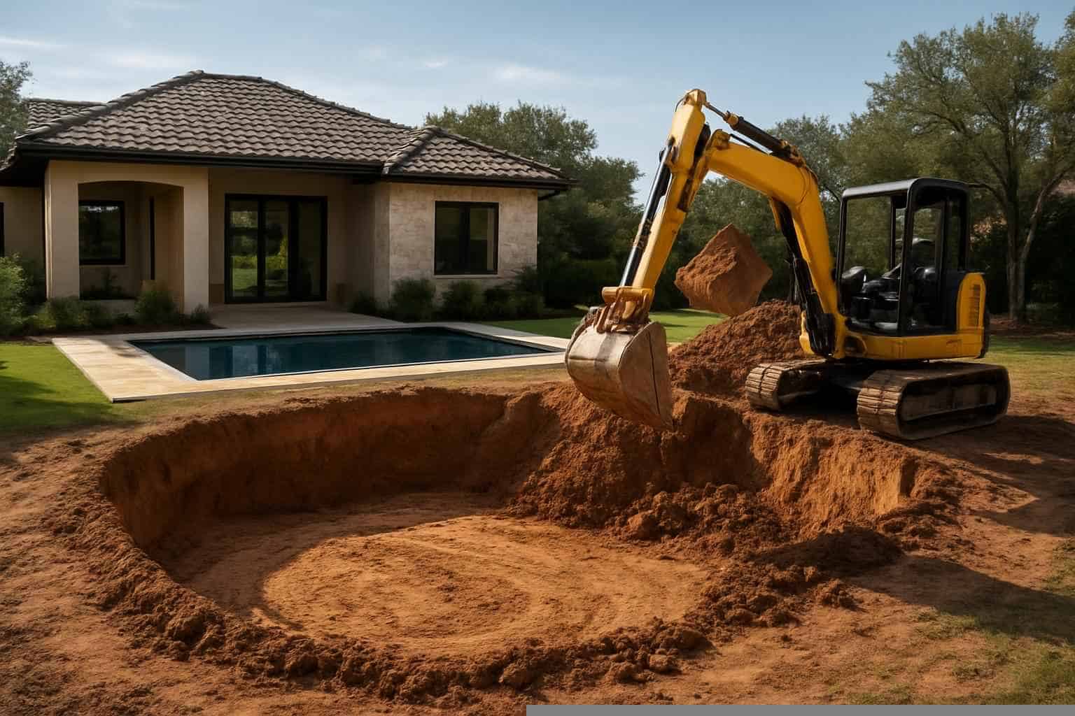 New Pool Dig in Marble Falls Texas