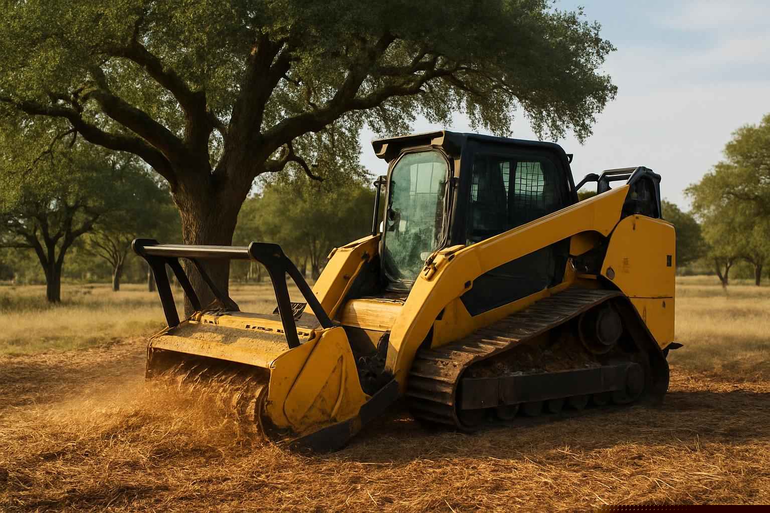 Oak Mulching in Burnet Texas