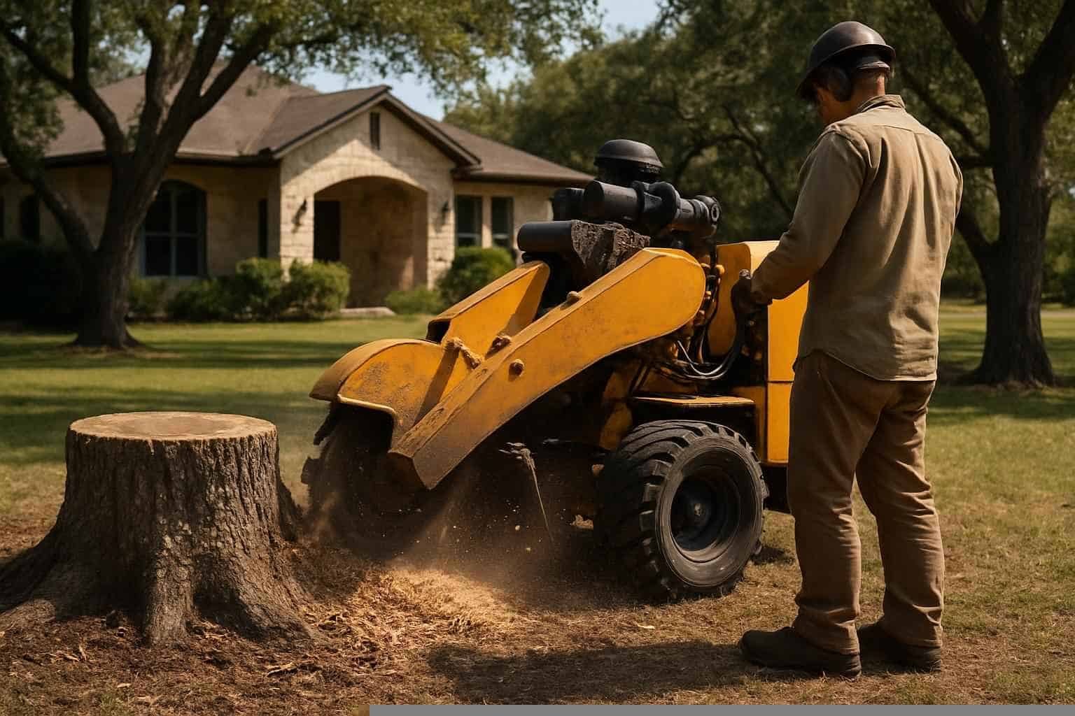 Oak Stump Removal in Burnet Texas
