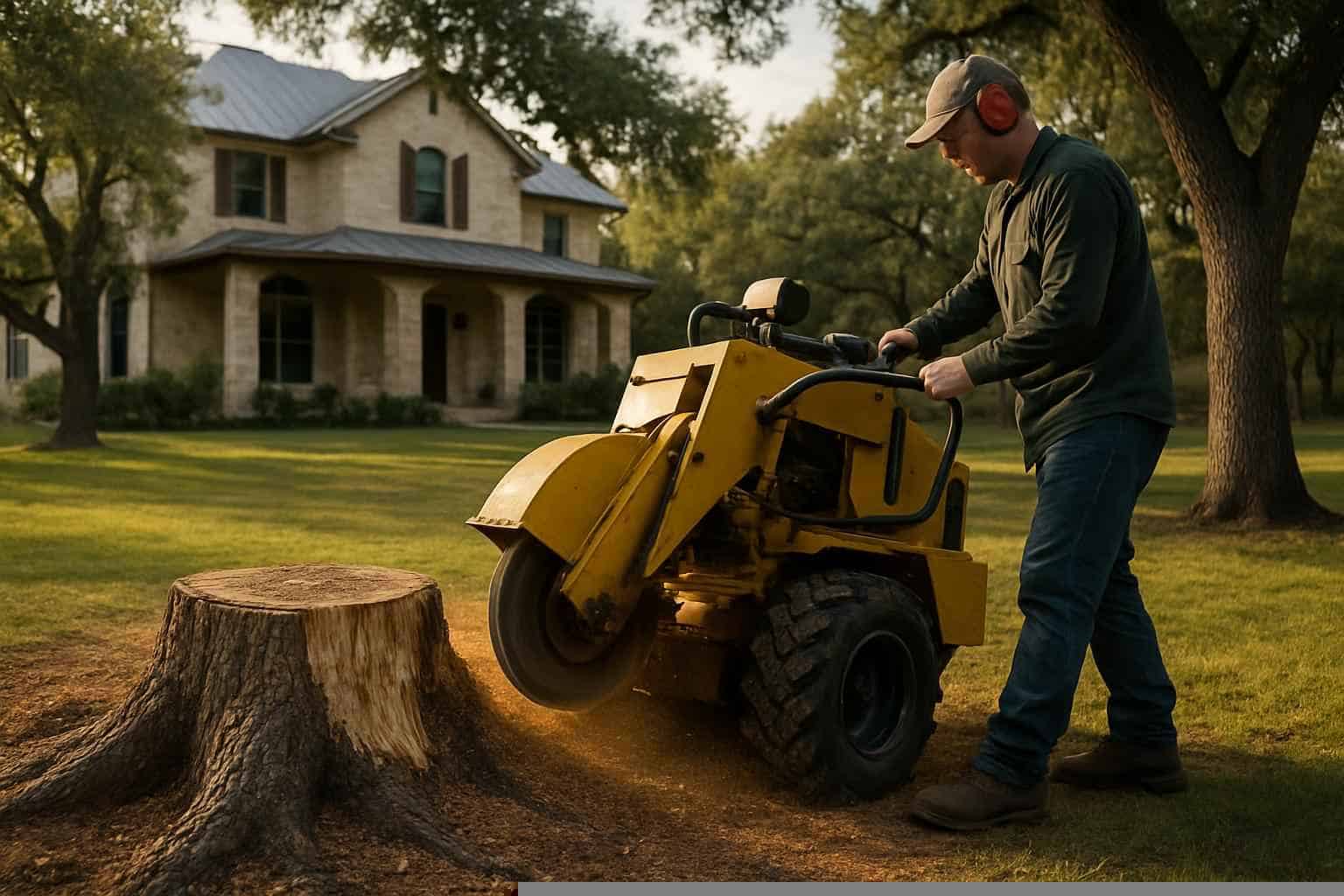 Oak Stump Removal in Fischer Texas