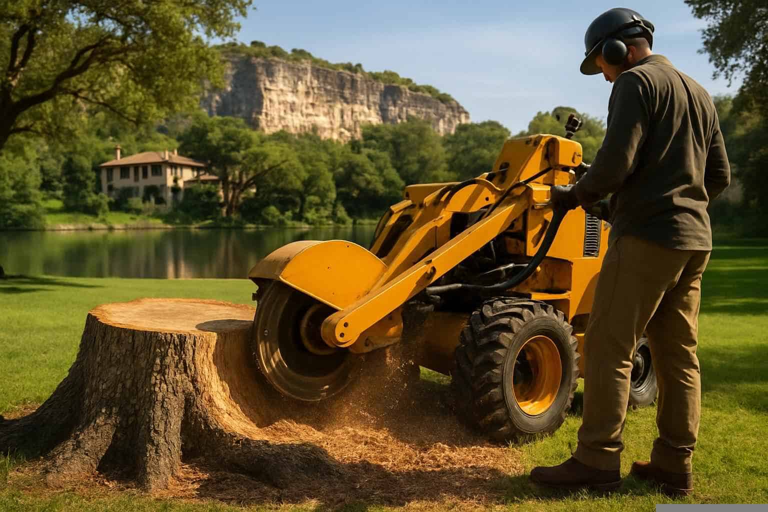 Oak Stump Removal in Marble Falls Texas