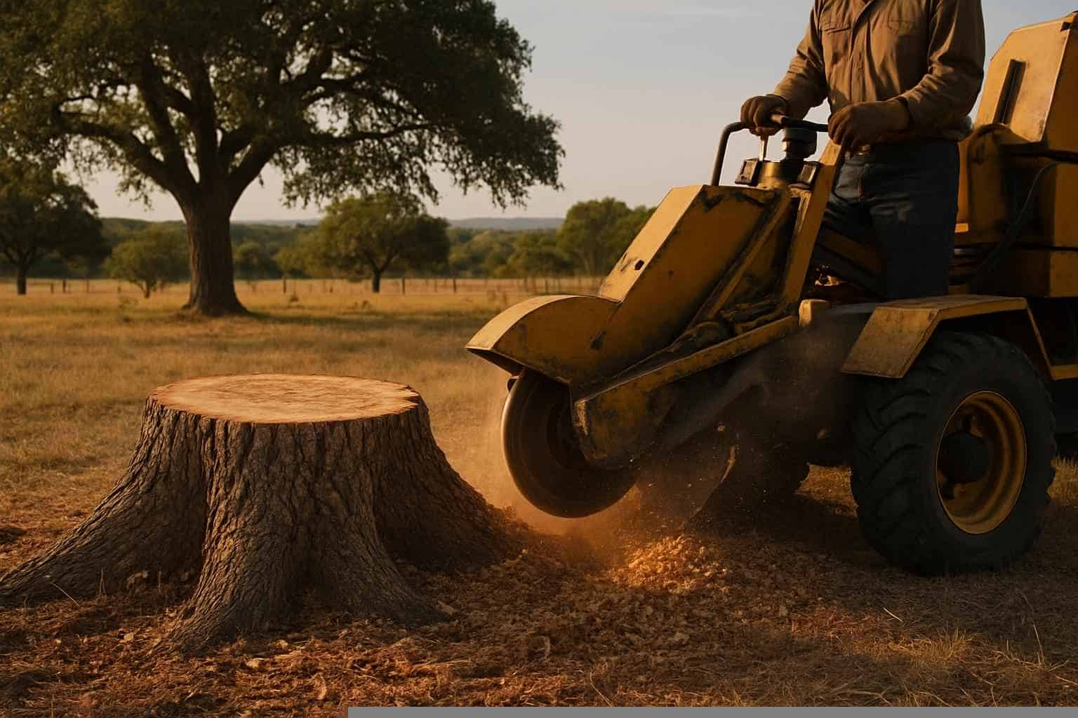 Stump Grinding In Pontotoc Texas 2 Oak Stump Removal in Pontotoc Texas