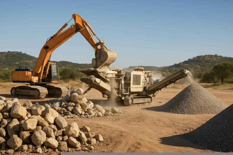 On Site Rock Crushing in Mason Texas