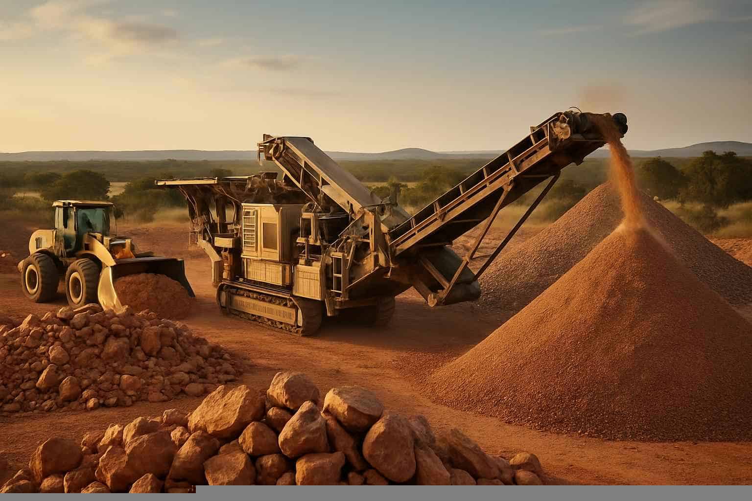 On Site Rock Crushing in Pontotoc Texas