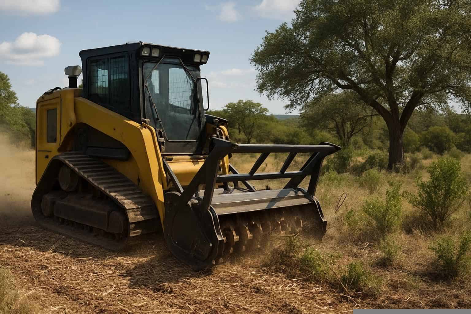 One Pass Mulching in Burnet Texas