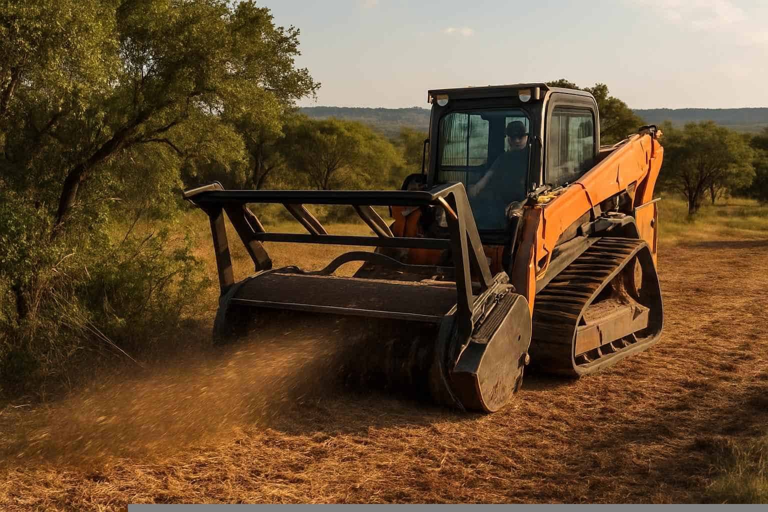 One Pass Mulching in Marble Falls Texas