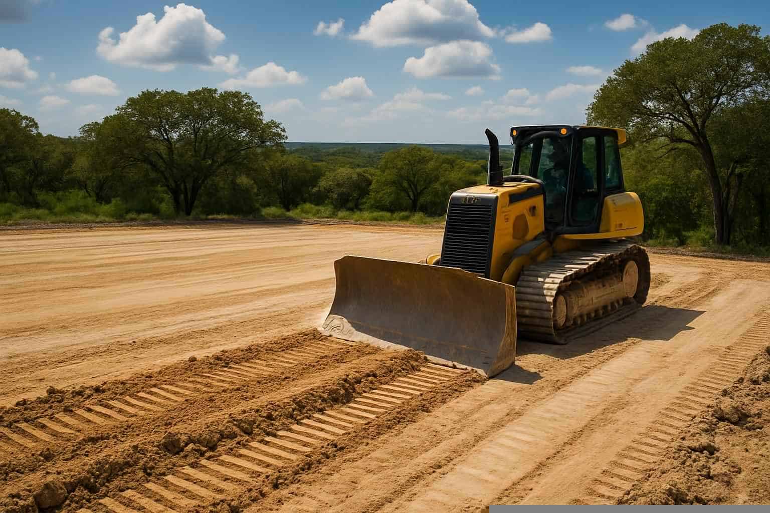House Pad Construction In Fischer Texas 1 Pad Site Clearing in Fischer Texas
