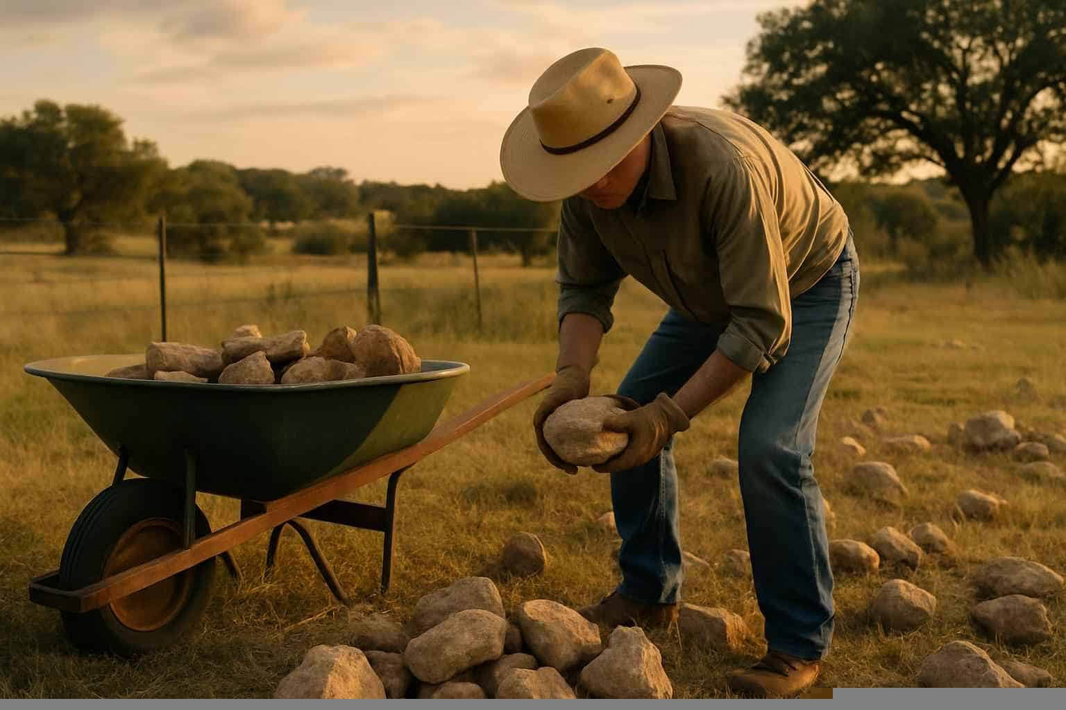 Rock Removal In Cottonwood Shores Texas 3 Pasture Rock Picking In Cottonwood Shores Texas