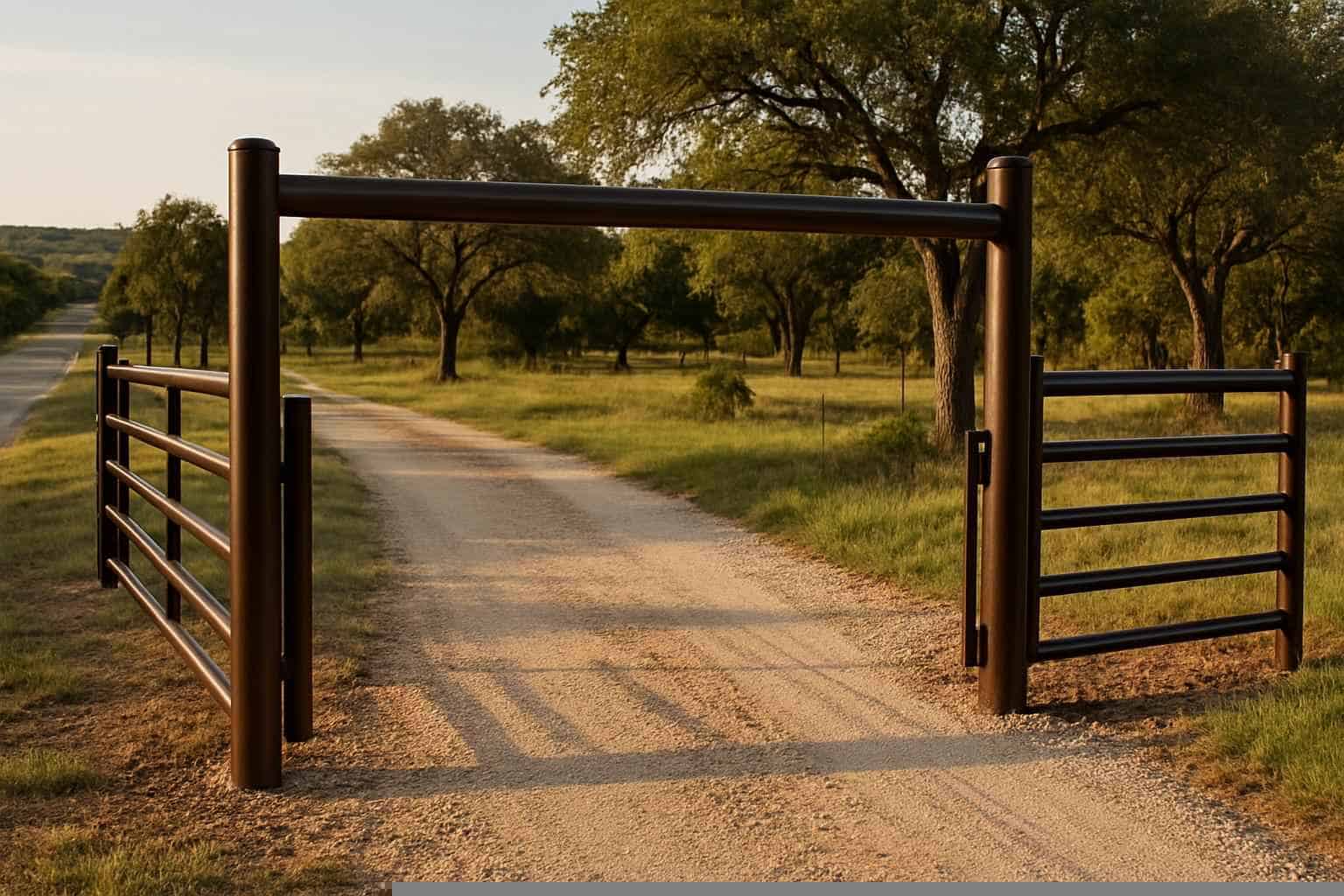 Gates And Cattle Guards In Cottonwood Shores Texas 2 Pipe Entrance Construction In Cottonwood Shores Texas