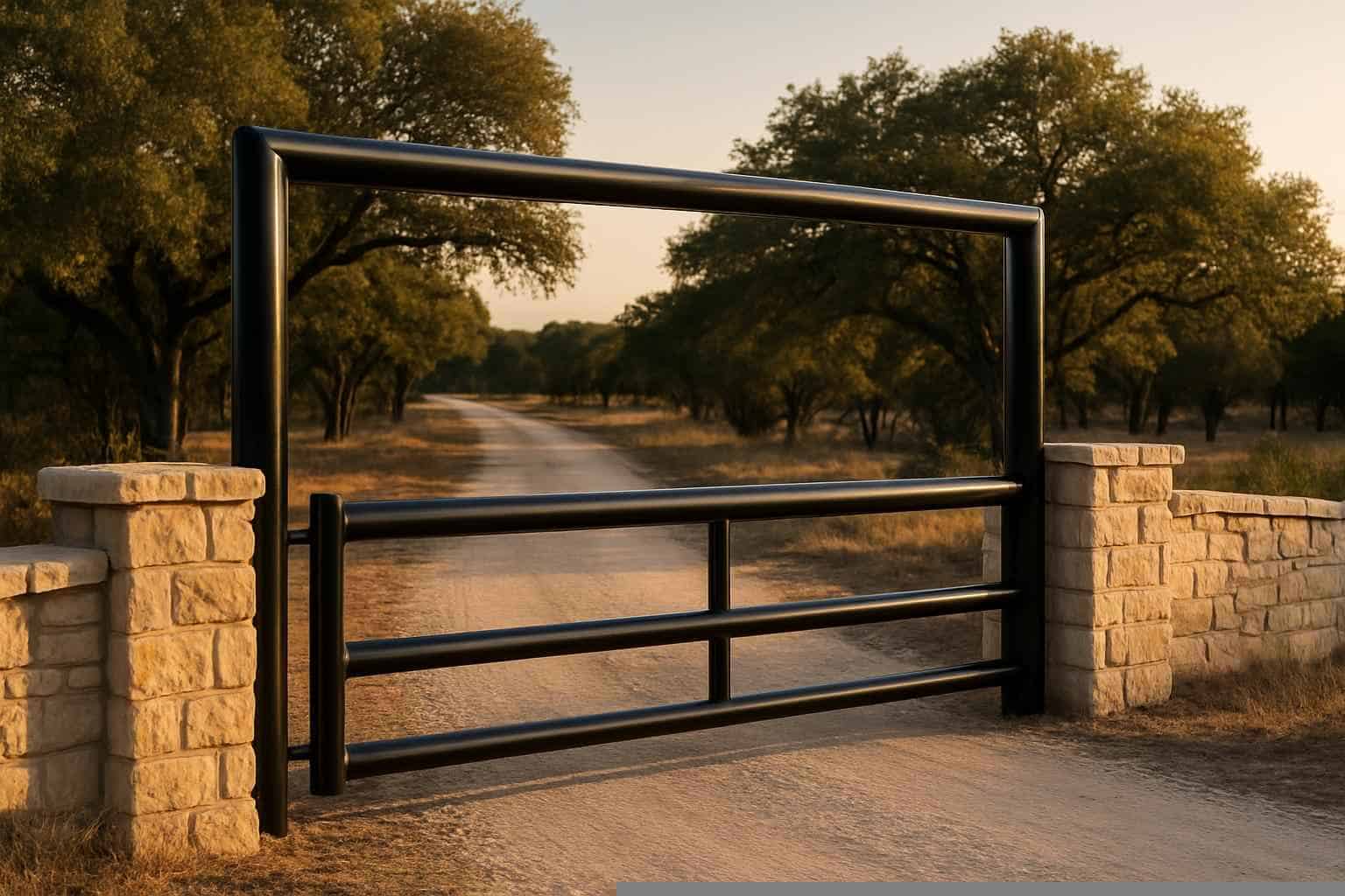 Gates And Cattle Guards In Fischer Texas 2 Pipe Entrance Construction in Fischer Texas