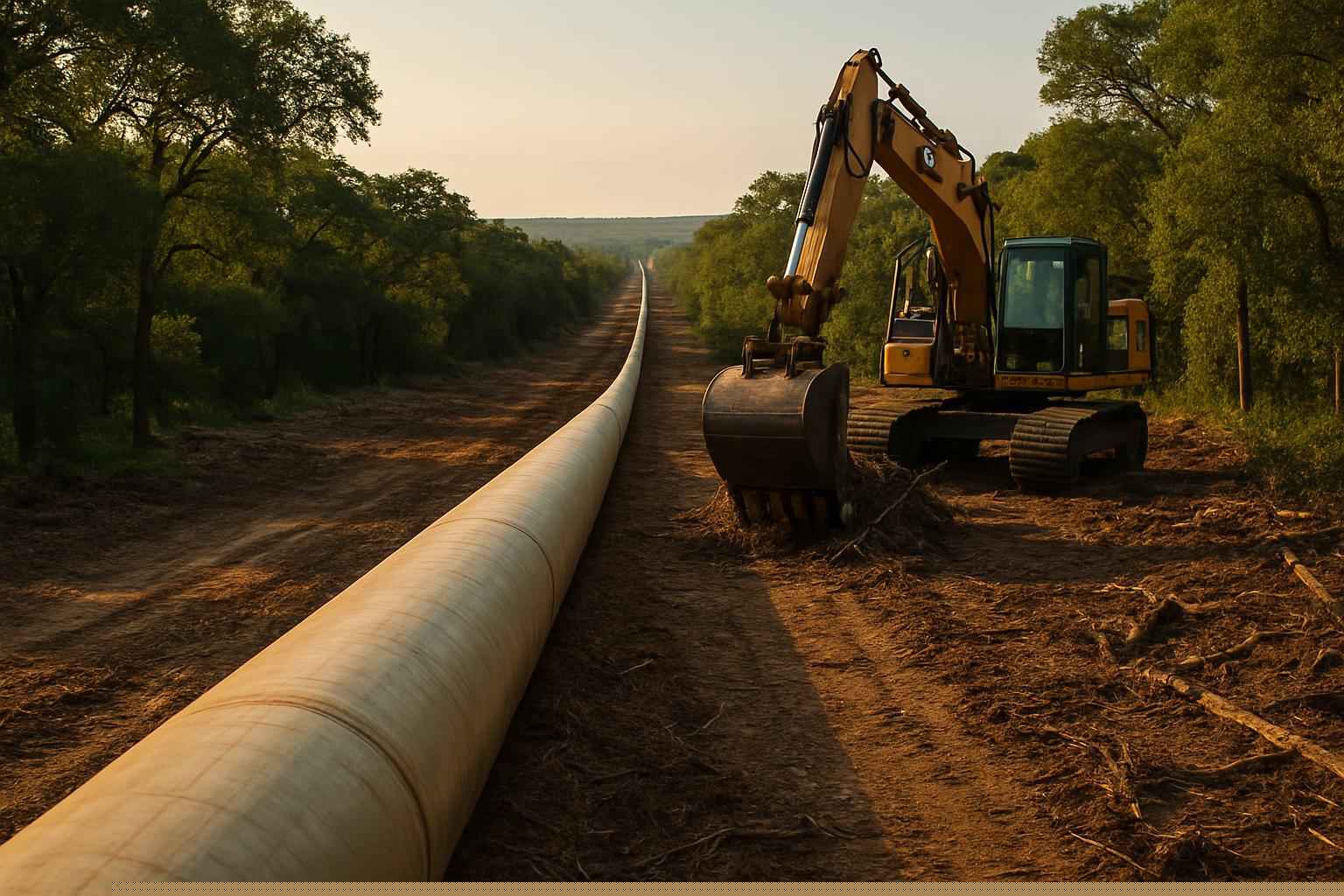 Right Of Way Clearing In Medina Texas 3 Pipeline ROW Clearing in Medina Texas