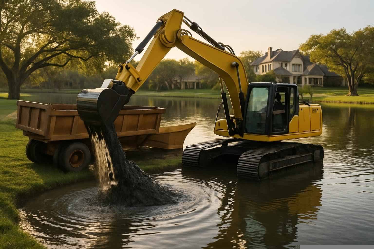 Pond Dredging And Silt Removal In Cottonwood Shores Texas