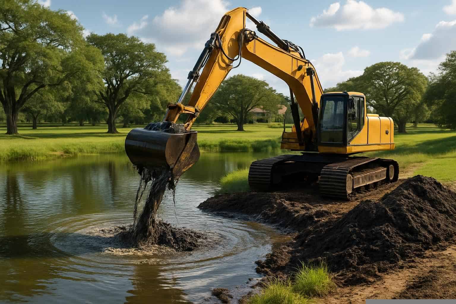 Ranch Pond Excavation In Fischer Texas 4 Pond Dredging and Silt Removal in Fischer Texas