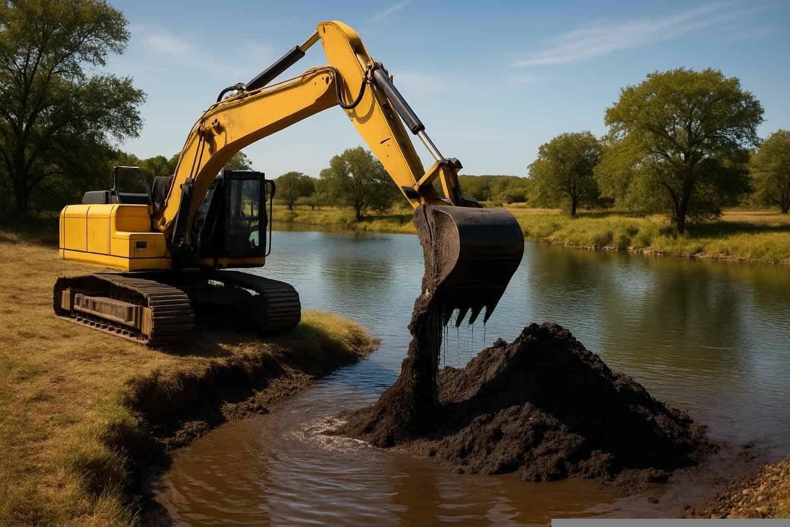 Pond Dredging and Silt Removal in Pontotoc Texas