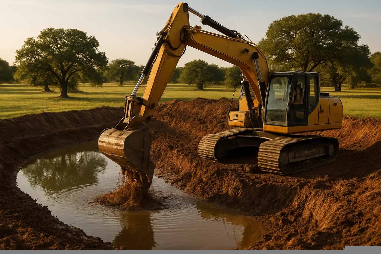 Excavation In Burnet Texas 5 Pond Excavation in Burnet Texas