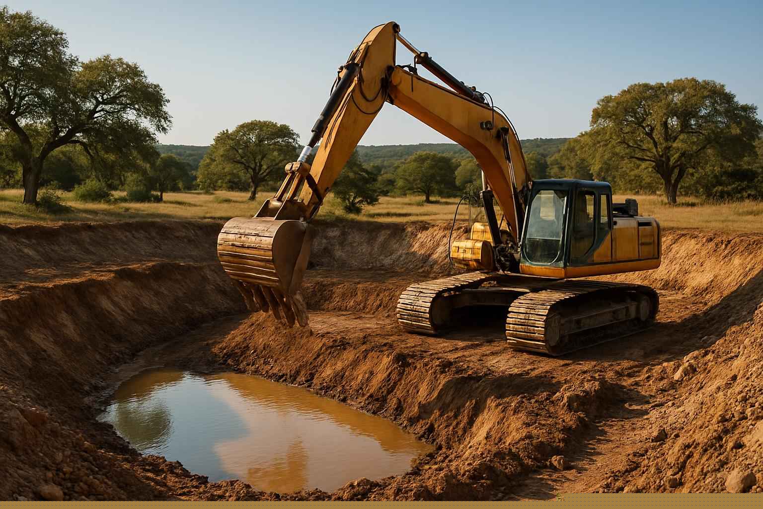 Pond Excavation in Fischer Texas
