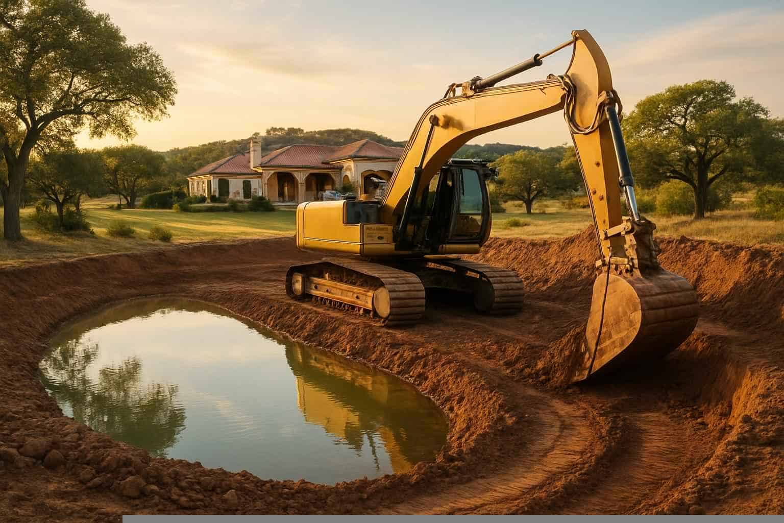 Pond Excavation in Marble Falls Texas