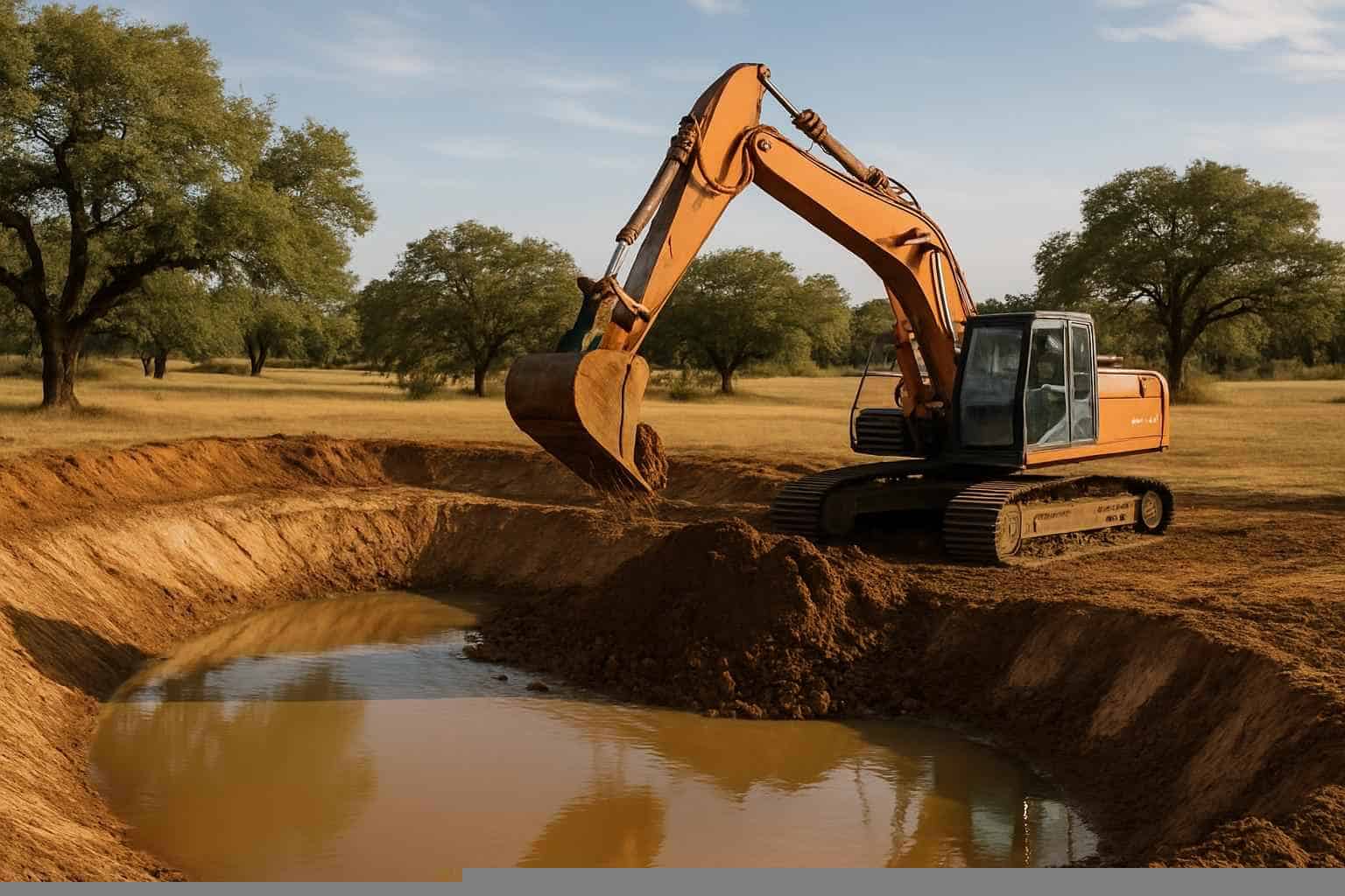 Excavation In Pontotoc Texas 5 Pond Excavation in Pontotoc Texas