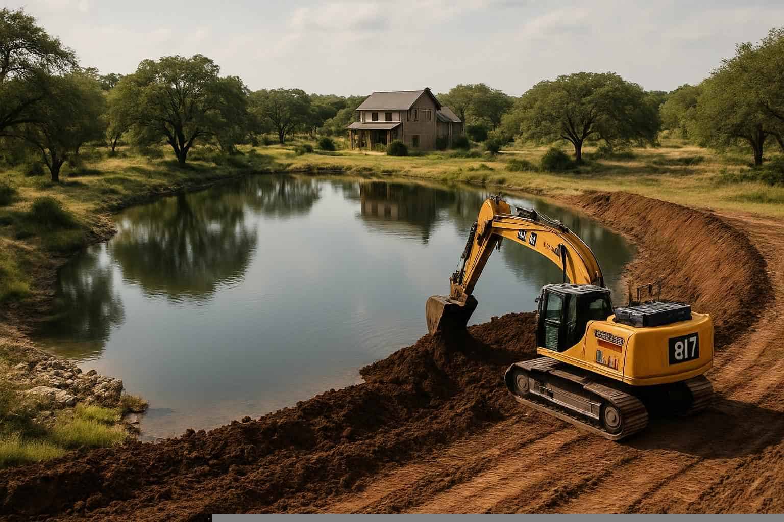 Ranch Pond Excavation In Burnet Texas 5 Pond Expansion in Burnet Texas